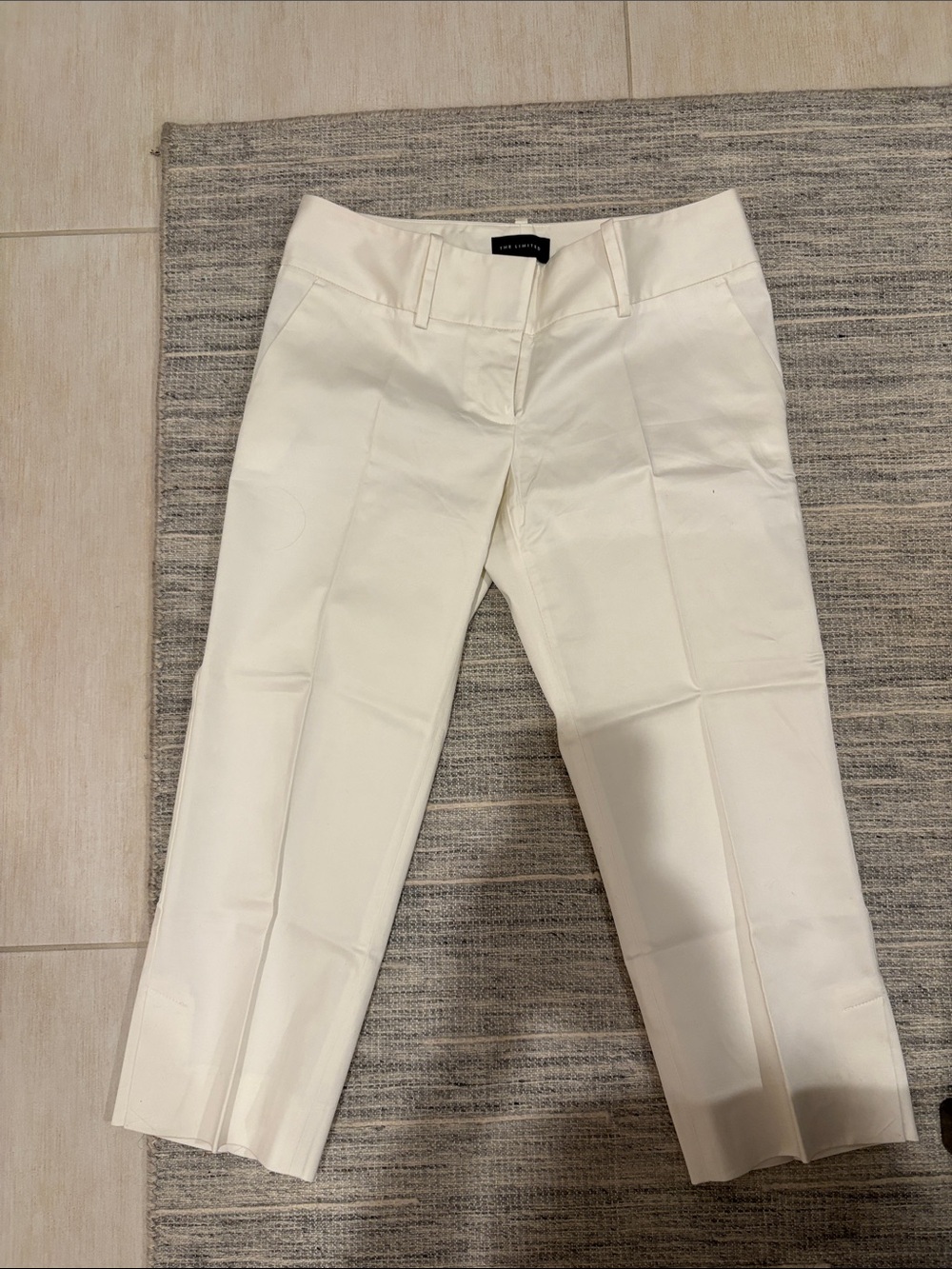 Women's White Cropped Tailored Pants